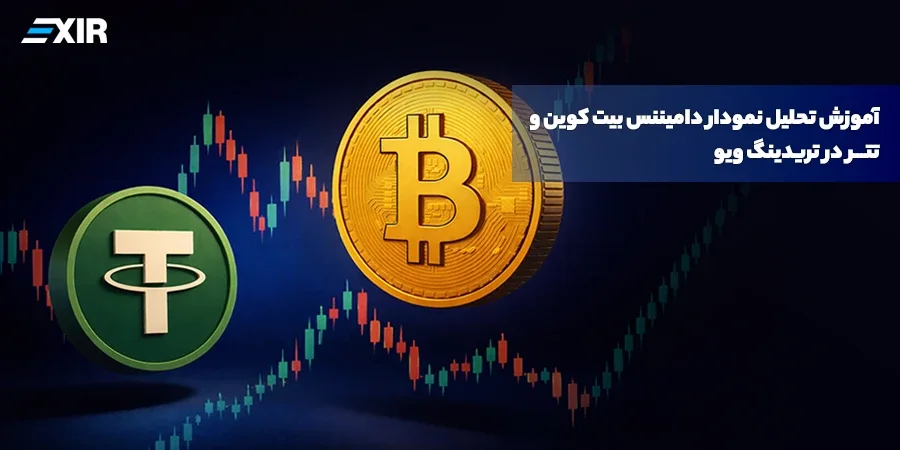 آموزش تحلیل نمودار دامیننس بیت کوین و تتر در تریدینگ ویو