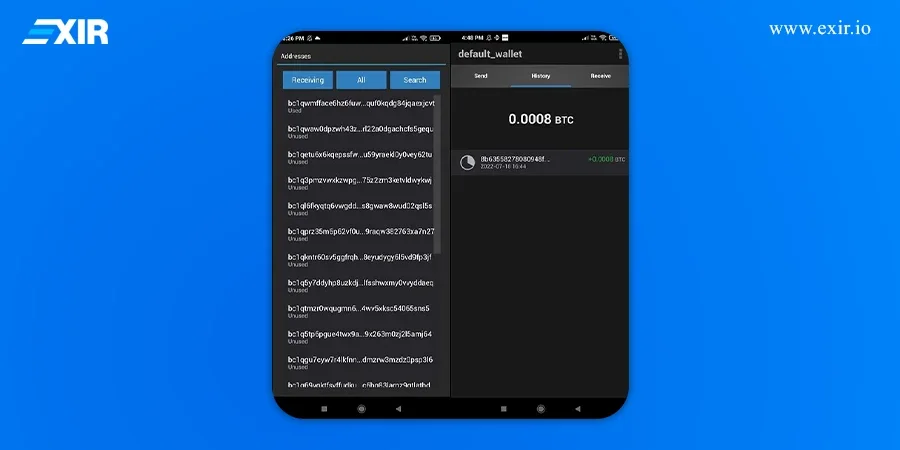 ارسال بیتکوین و بررسی جزئیات تراکنش در الکتروم