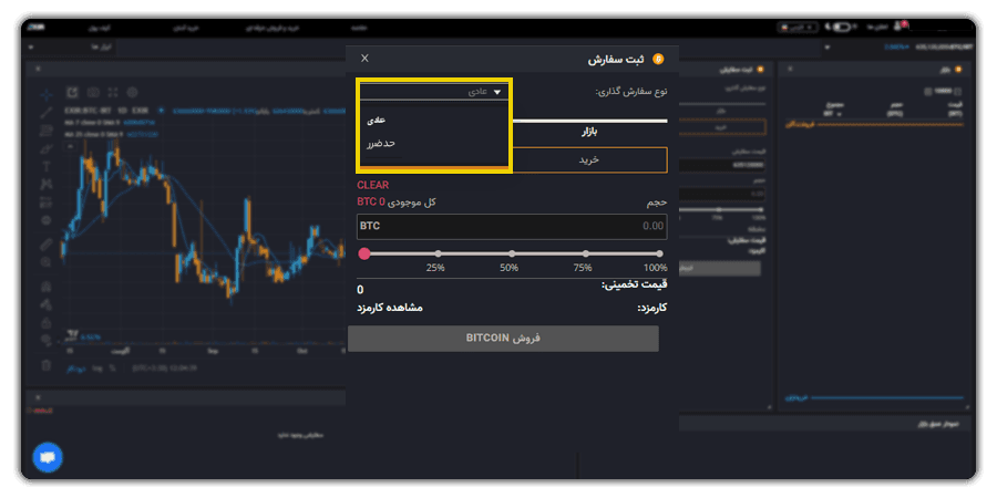 ثبت سفارش حد ضرر Stop Limit برای مونرو XMR