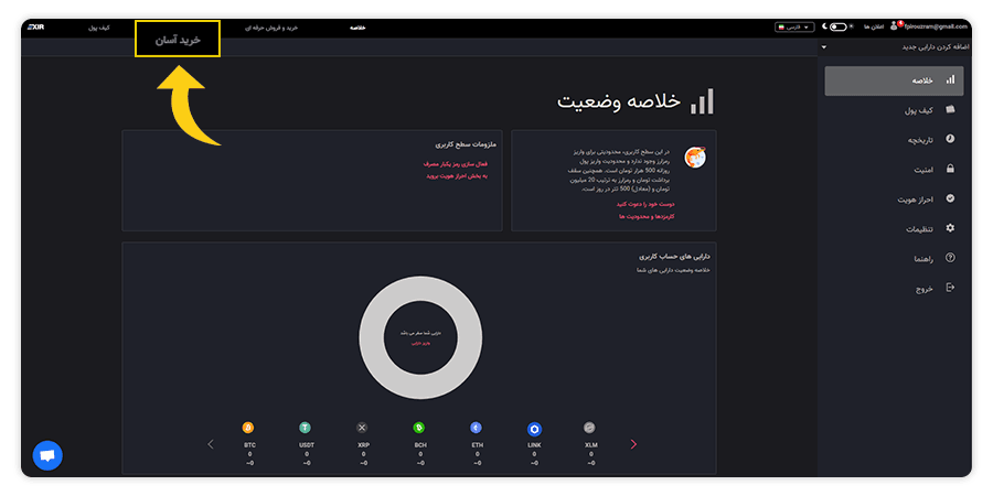 صفحه خرید آسان پولکادات در صرافی اکسیر