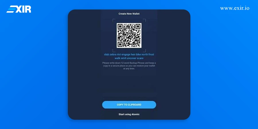 نحوه استفاده از کیف پول اتمیک والت (موبایل)2