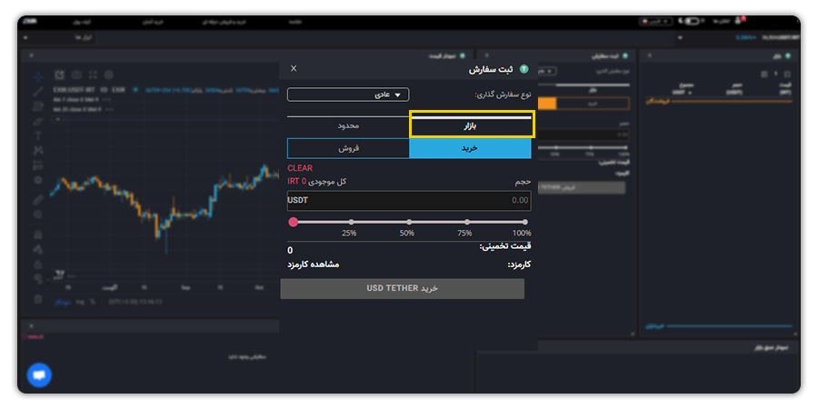 سفارش خرید یا فروش رمز ارز تتر 