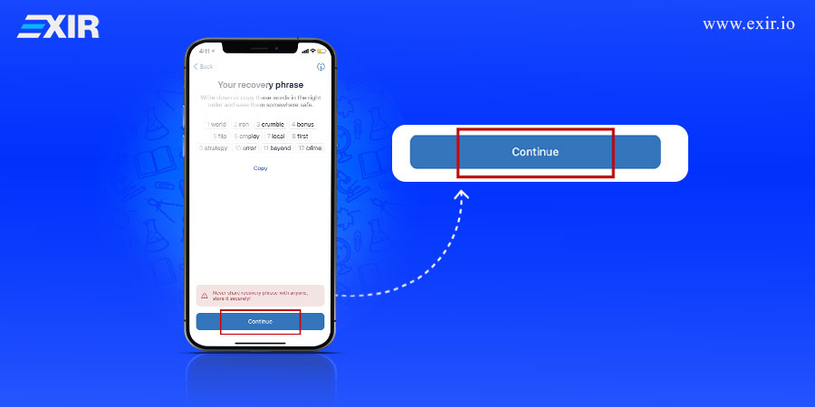 ذخیره عبارت بازیابی کیف پول ارز دیجیتال 