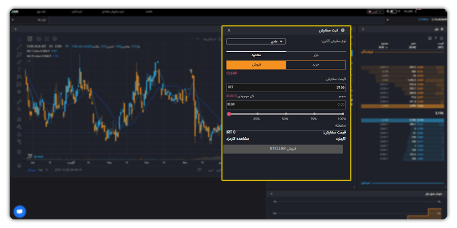 XLM ثبت سفارش 