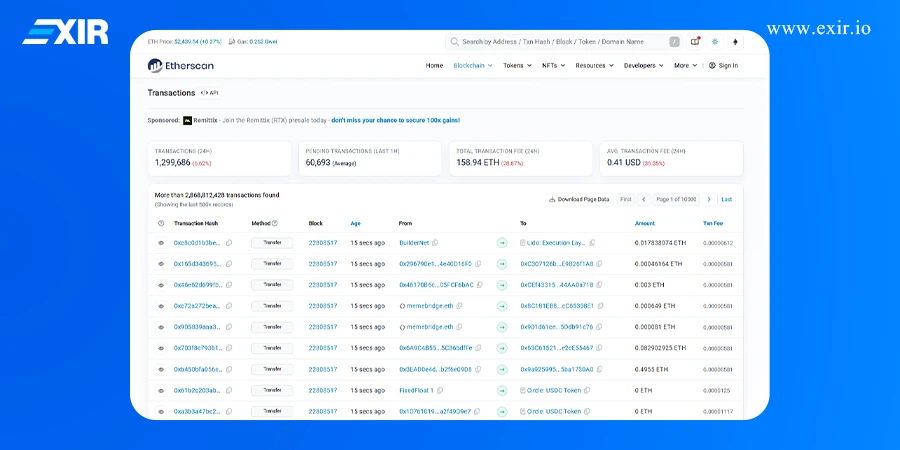 سایت اتراسکن چیست؟ آموزش کار با سایت Etherscan 3